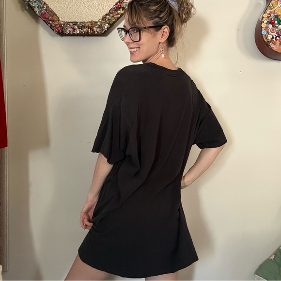 Vintage 80’s neon flamingo Black Tee with Neon Graphic - Picture 3 of 3